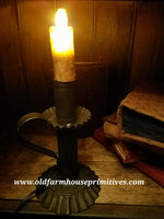 #RJ19 Primitive Electric Barton Tin Chamberstick (Made In USA)