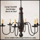 #9148S Large Wooden Norfolk Chandelier Sturbridge Colors (Made In USA)