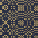 Lover's Knot 2026 Ecru Navy (B) Furniture Upholstery Fabric