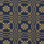 Lover's Knot 2026 Ecru Navy (B) Furniture Upholstery Fabric