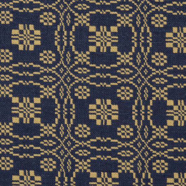 Lover's Knot 2026 Ecru Navy (B) Furniture Upholstery Fabric