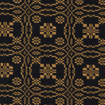 Lover's Knot 2024 Mustard Black (B) Furniture Upholstery Fabric