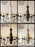 #9101T Primitive Maple Glenn Wooden Chandelier (Made IN USA)