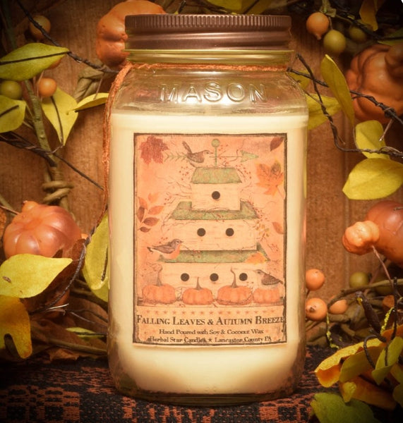 #HS24FL "Falling Leaves 🍂 & Autumn Breeze" 24 oz Jar Candle