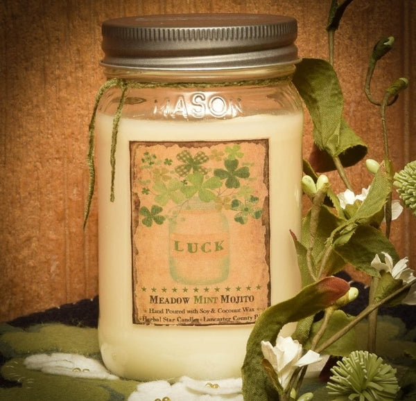 # HSC16LUCK "Meadow Mint Mojito"☘️ 16oz Jar Candle