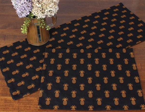 #PTBPM Colonial "Pineapple 🍍Town" Black Placemat