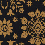 Snowflake 2029 Mustard Black (B) Furniture Upholstery Fabric