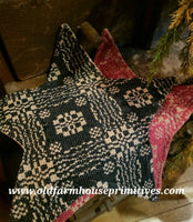 #GAPSM-B Primitive Black & Tan Coverlet Star Mat