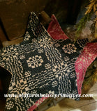 #GAPSM-B Primitive Black & Tan Coverlet Star Mat