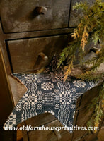 #GAPSM-B Primitive Black & Tan Coverlet Star Mat