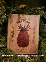 #VBD1018 Primitive Welcome Pineapple Canvas Print