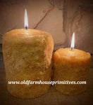 #TCS1 Primitive Lemon Shortbread Hearth Pillar Candle (Made In USA)