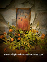 #PPFPF Primitive Fall "Pumpkin Farm" Potted Floral Arrangement 🎃  Back In Stock