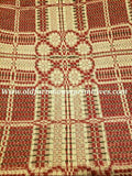 #PCT35 Yorktown Weave "Cranberry , Tan And Green" Textile