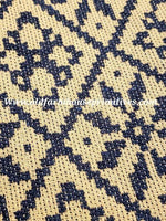 #PCT33L Country Meadow "Navy And Linen" Textile