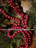 #RH821 Cranberry Garland 9' 🌲Back In Stock!
