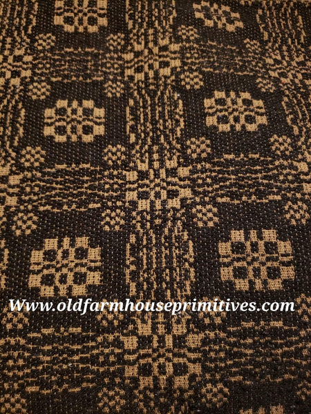 #PCT13 Primitive Black And Tan Gettysburg Woven Textiles #1 Seller